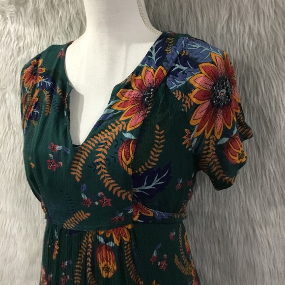 Patrons of Peace Dresses & Skirts - Patrons of peace green floral boho dress